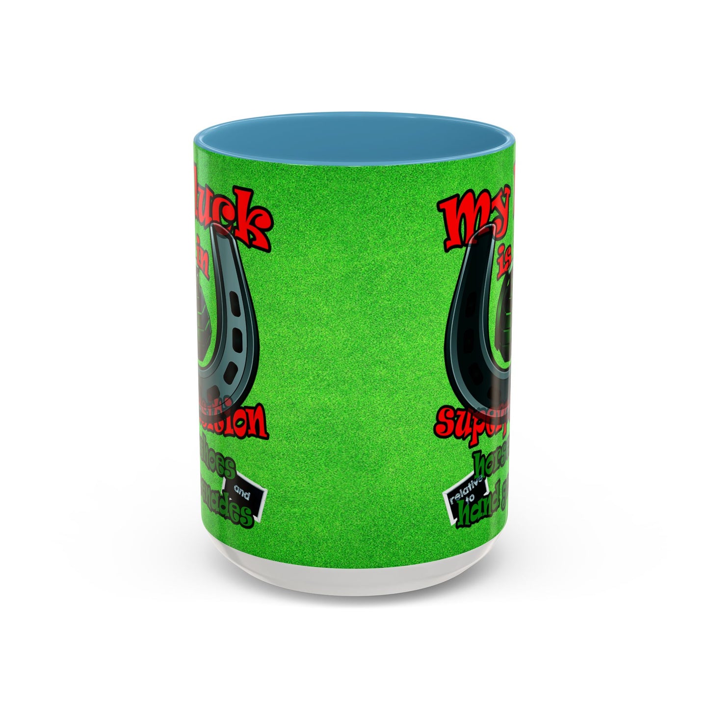 my luck - Accent Mug (green turf)