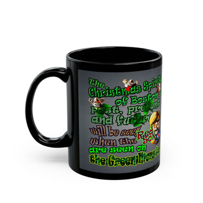 christmas spirits of boston - Black Mug (grey-light grey)