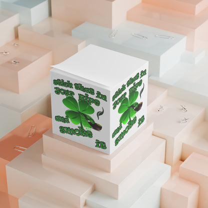 stick that in your pipe and smoke it - note cube (white)