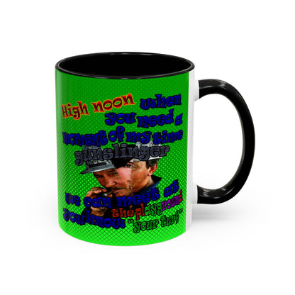 high noon - Accent Mug (logo green)