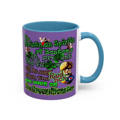 christmas spirits of boston - Accent Mug (light purple)