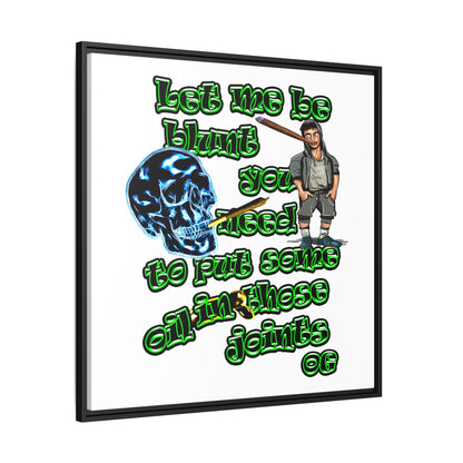 og - framed canvas art (white)
