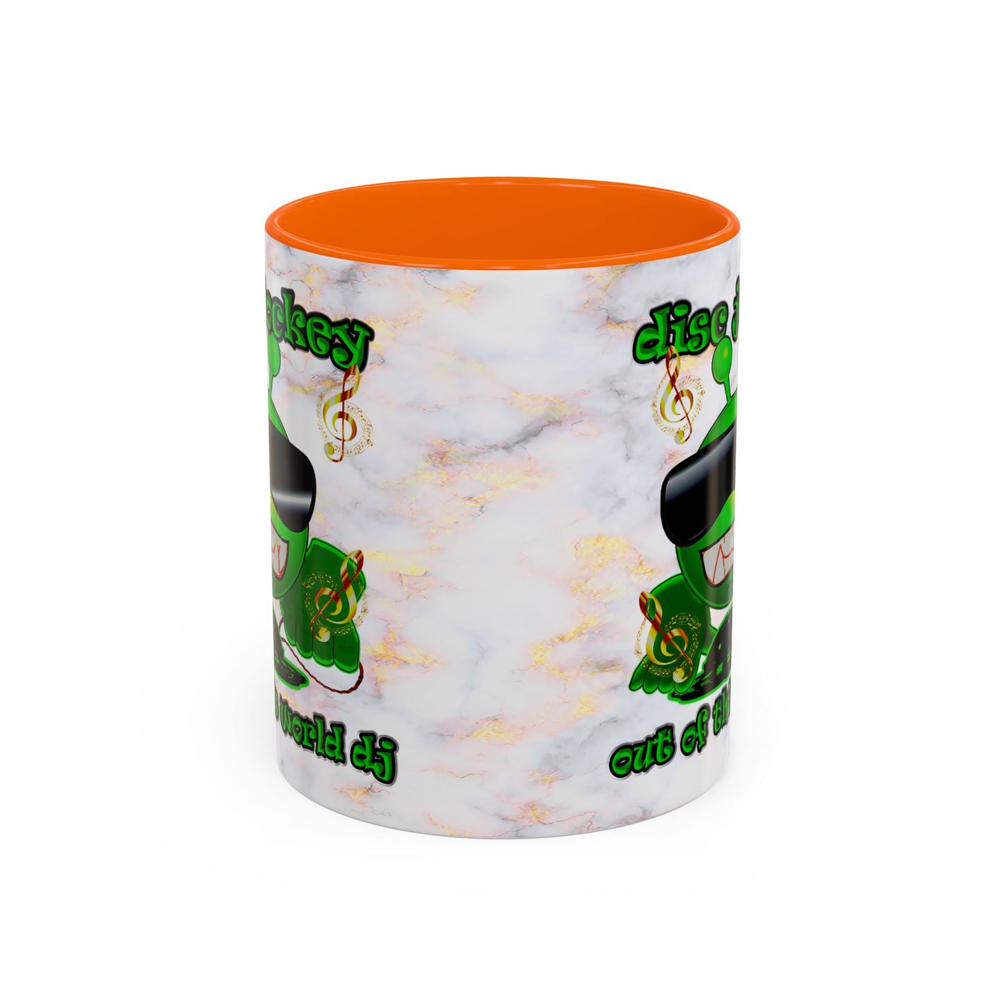 disc jockey - Accent Mug (white marble)