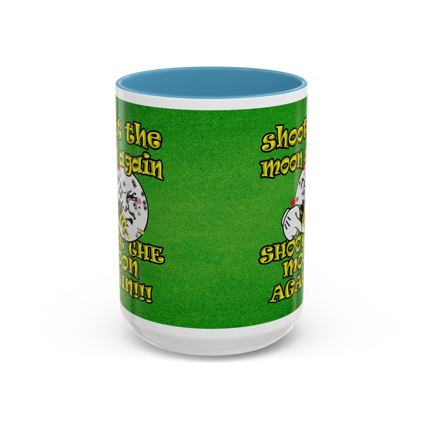 shoot the moon again - Accent Mug (green turf)