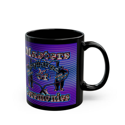 em cee squared - Black Mug (purple wave)