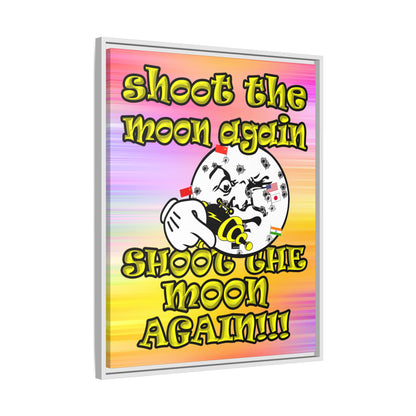 shoot the moon again - framed canvas art (color blur)
