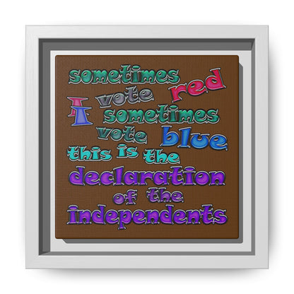declaration of the independents - framed canvas art (brown)