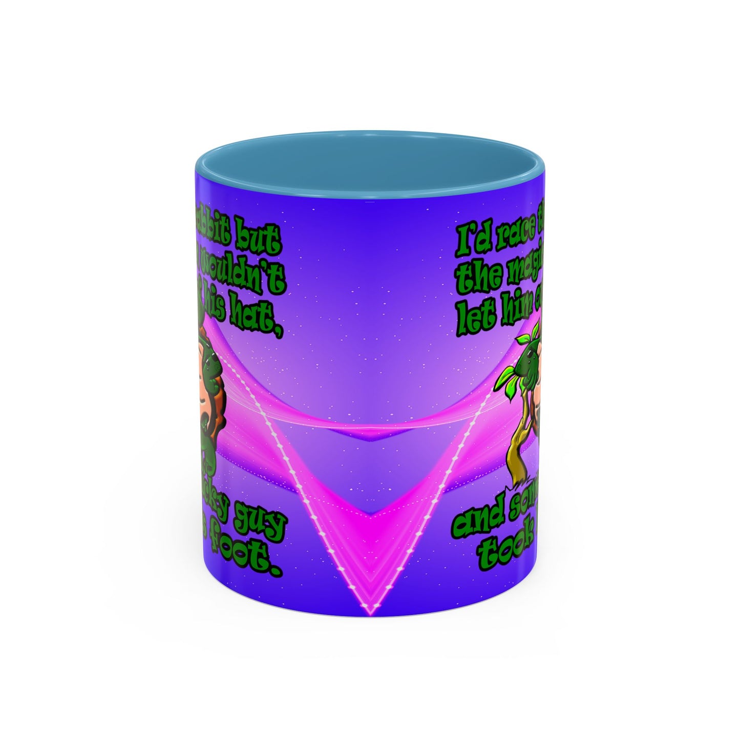 turtle race - Accent Mug (purple-pink wave)