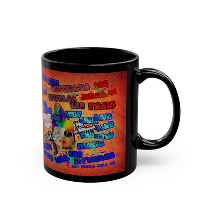 drop the beat - Black Mug (burnt orange)