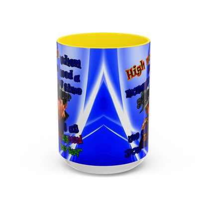 high noon - Accent Mug (blue-white wave)