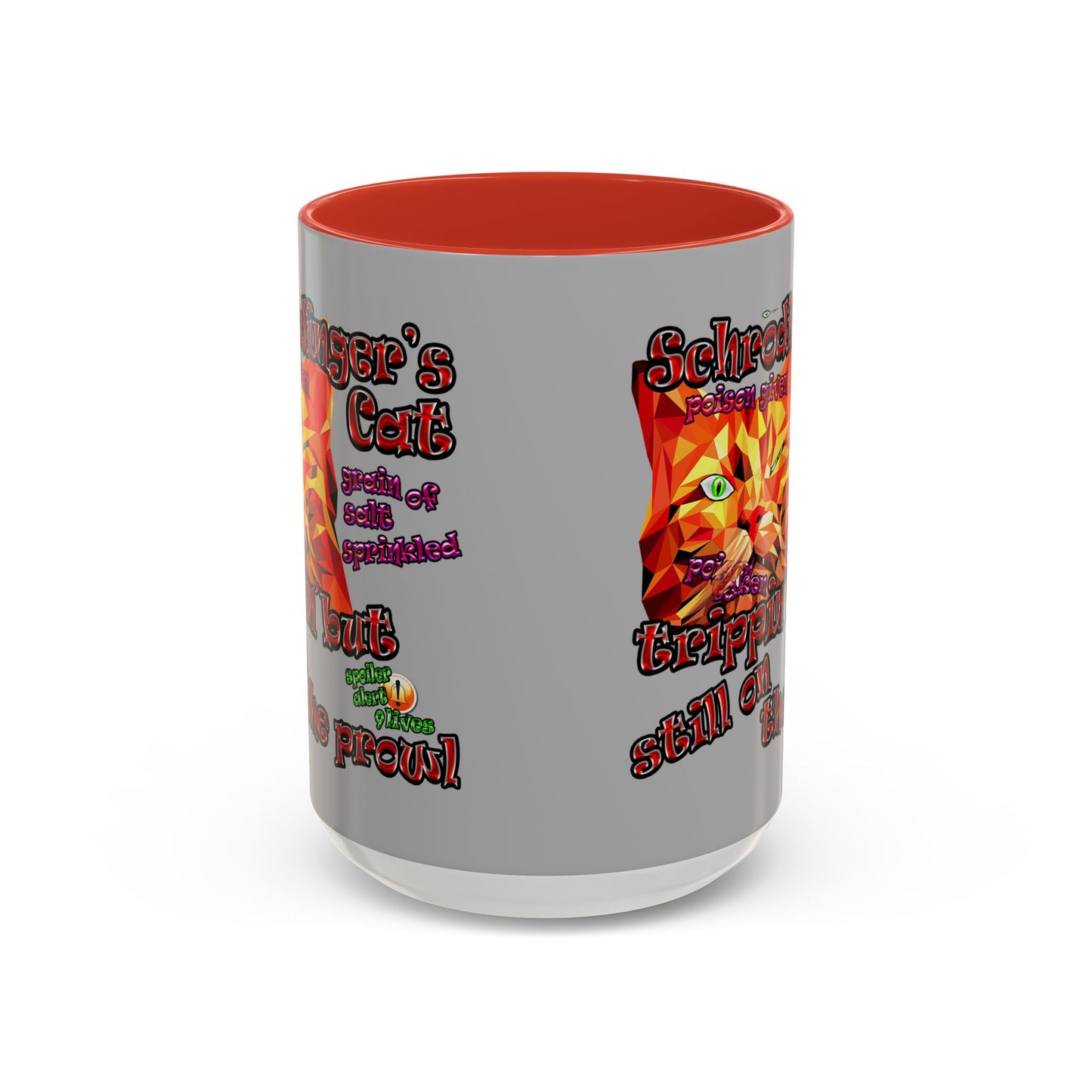 schrodinger's cat - Accent Mug (light grey)