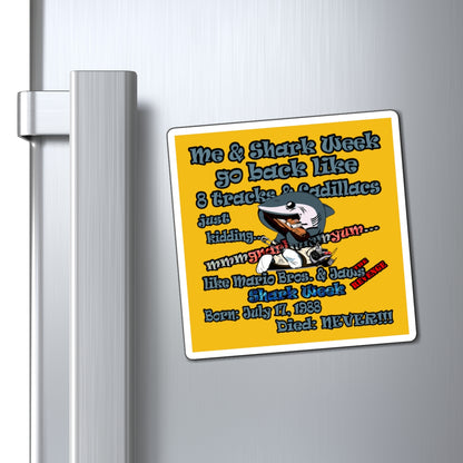 shark week - Magnets - (yellow)