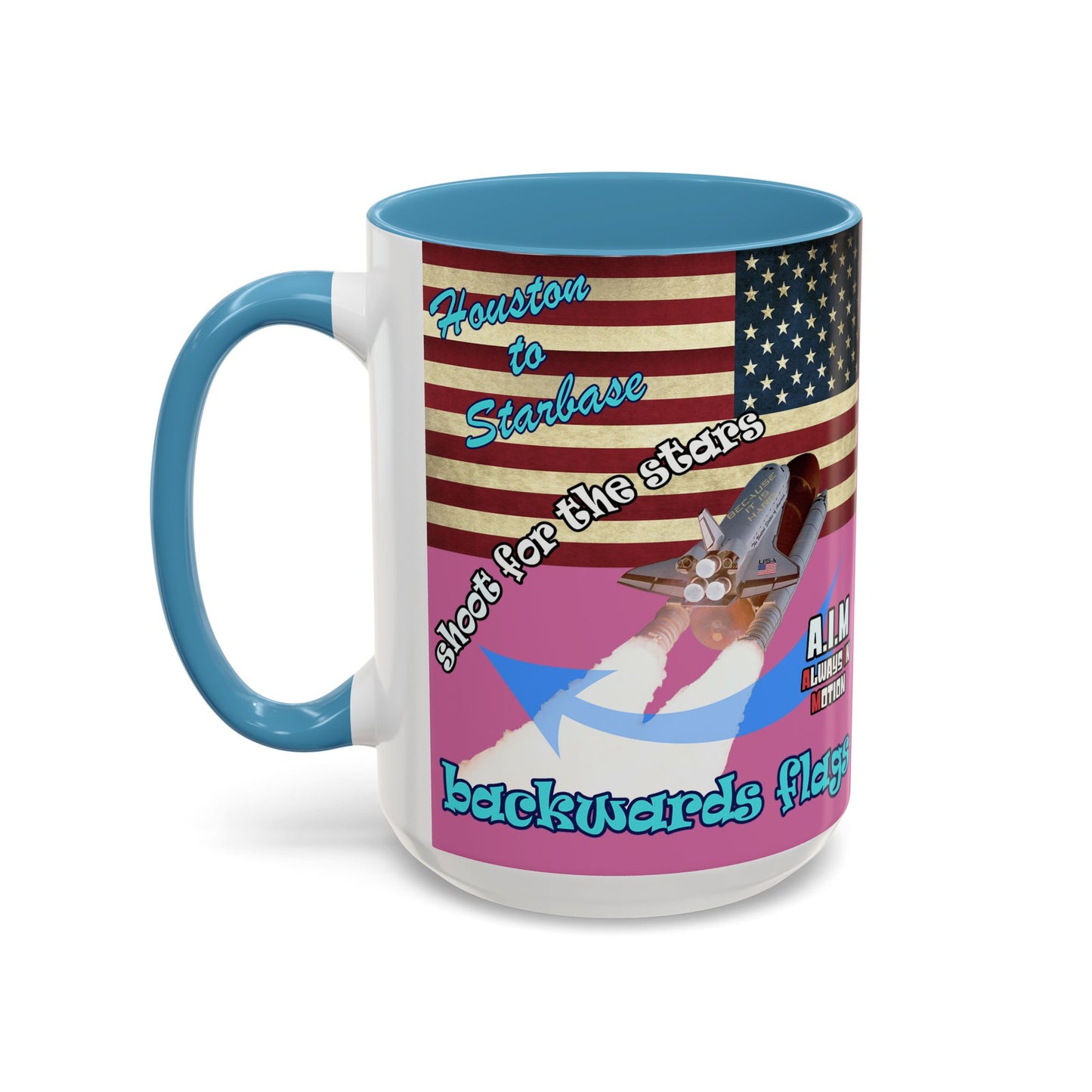 shoot for the stars - Accent Mug (light pink)