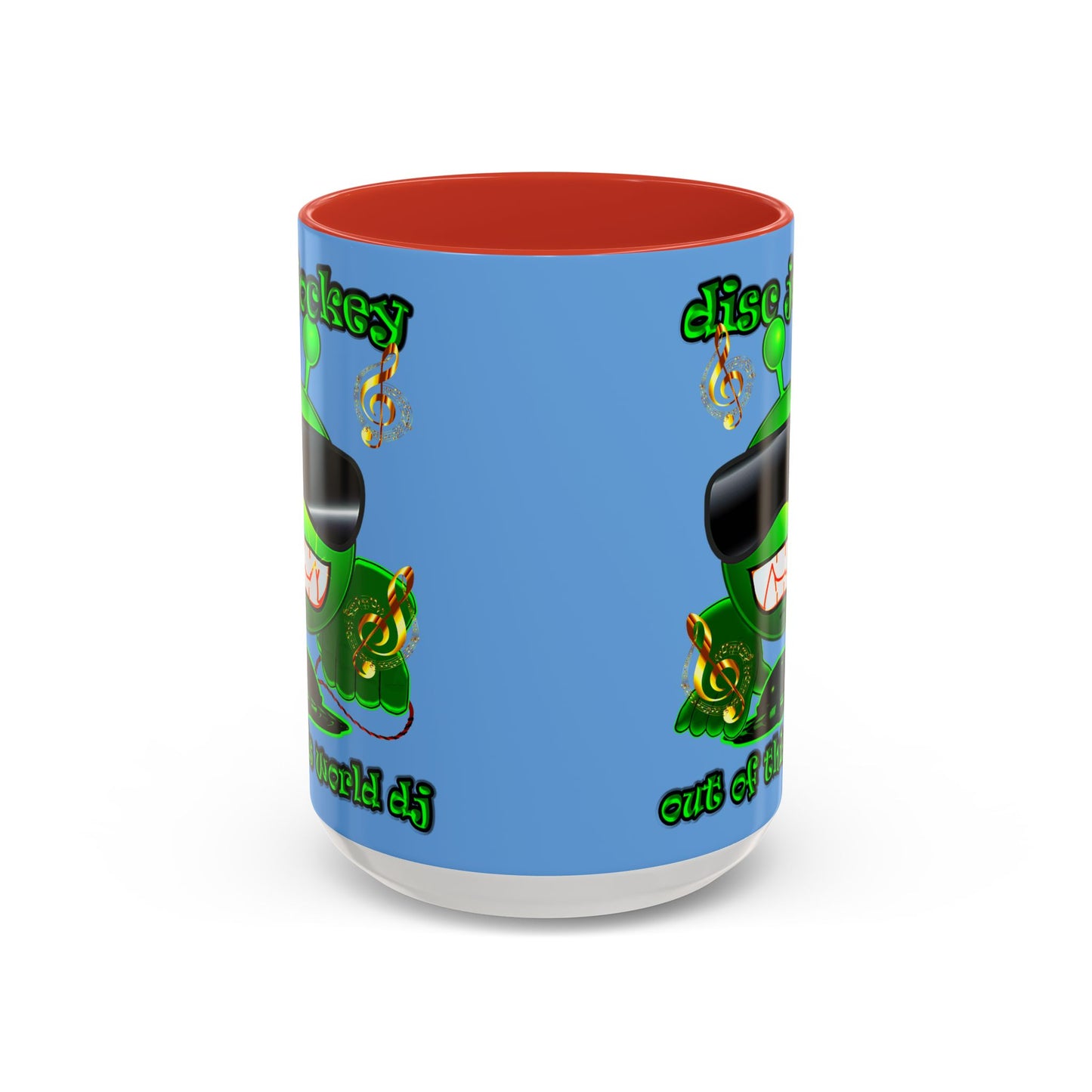 disc jockey - Accent Mug (light blue)