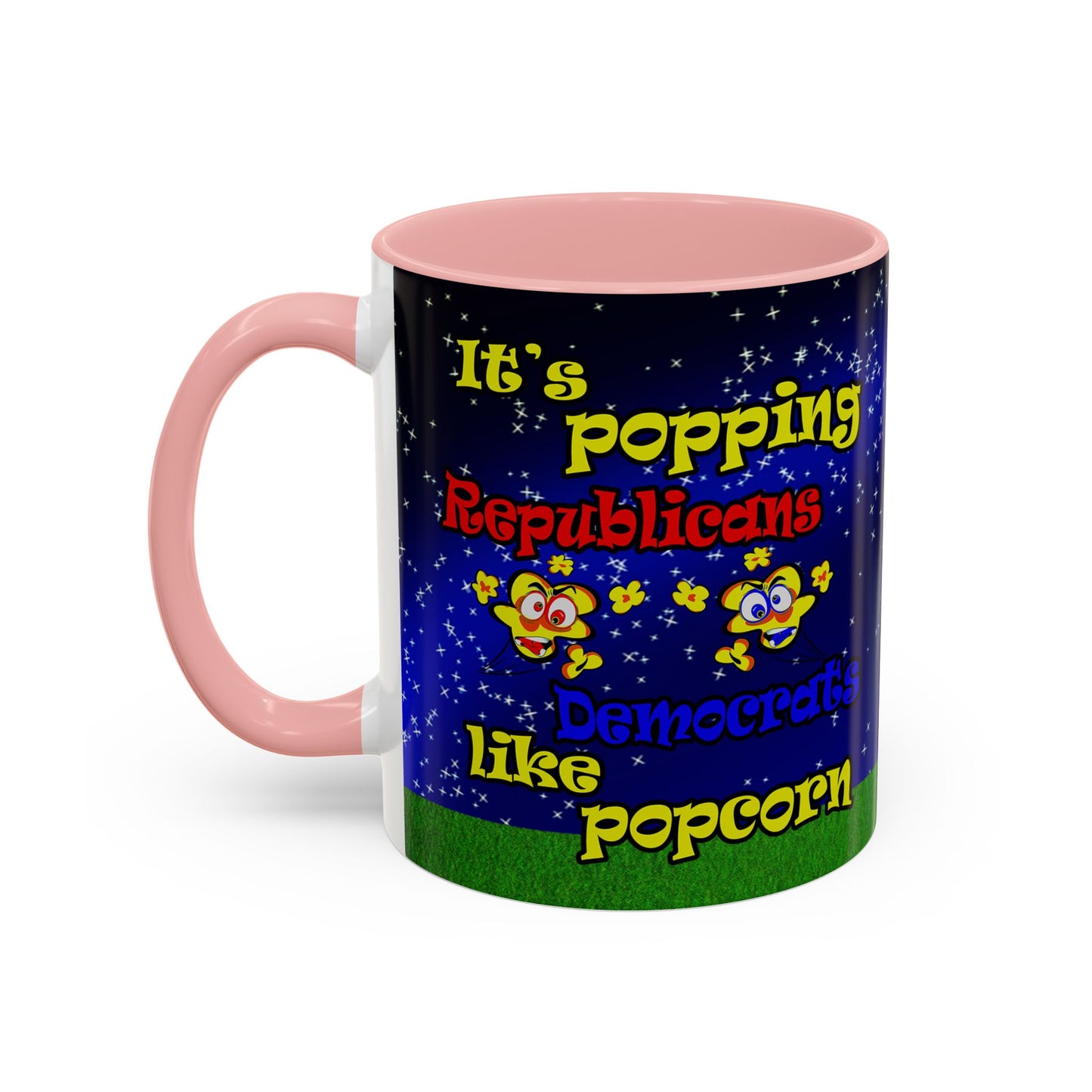 popping like popcorn - Accent Mug ('snoops' background)