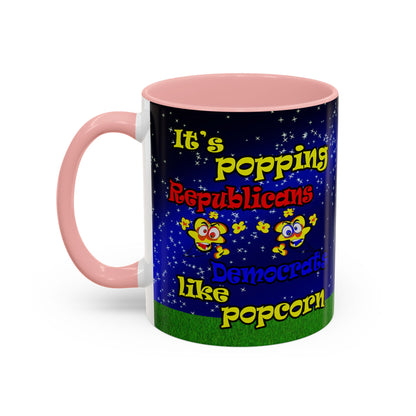 popping like popcorn - Accent Mug ('snoops' background)