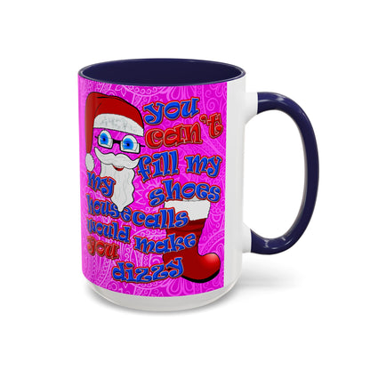 santa's shoes - Accent Mug (pink swirl)