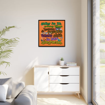 the bum's shit - framed canvas art (crusta)