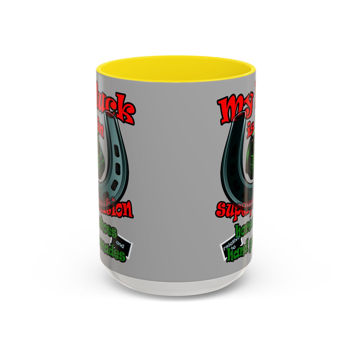my luck - Accent Mug (light grey)