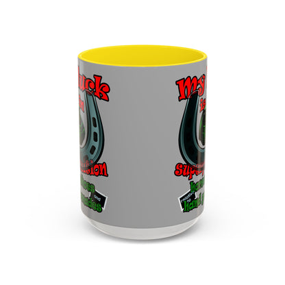 my luck - Accent Mug (light grey)