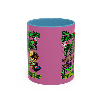 christmas spirits of boston - Accent Mug (light pink)