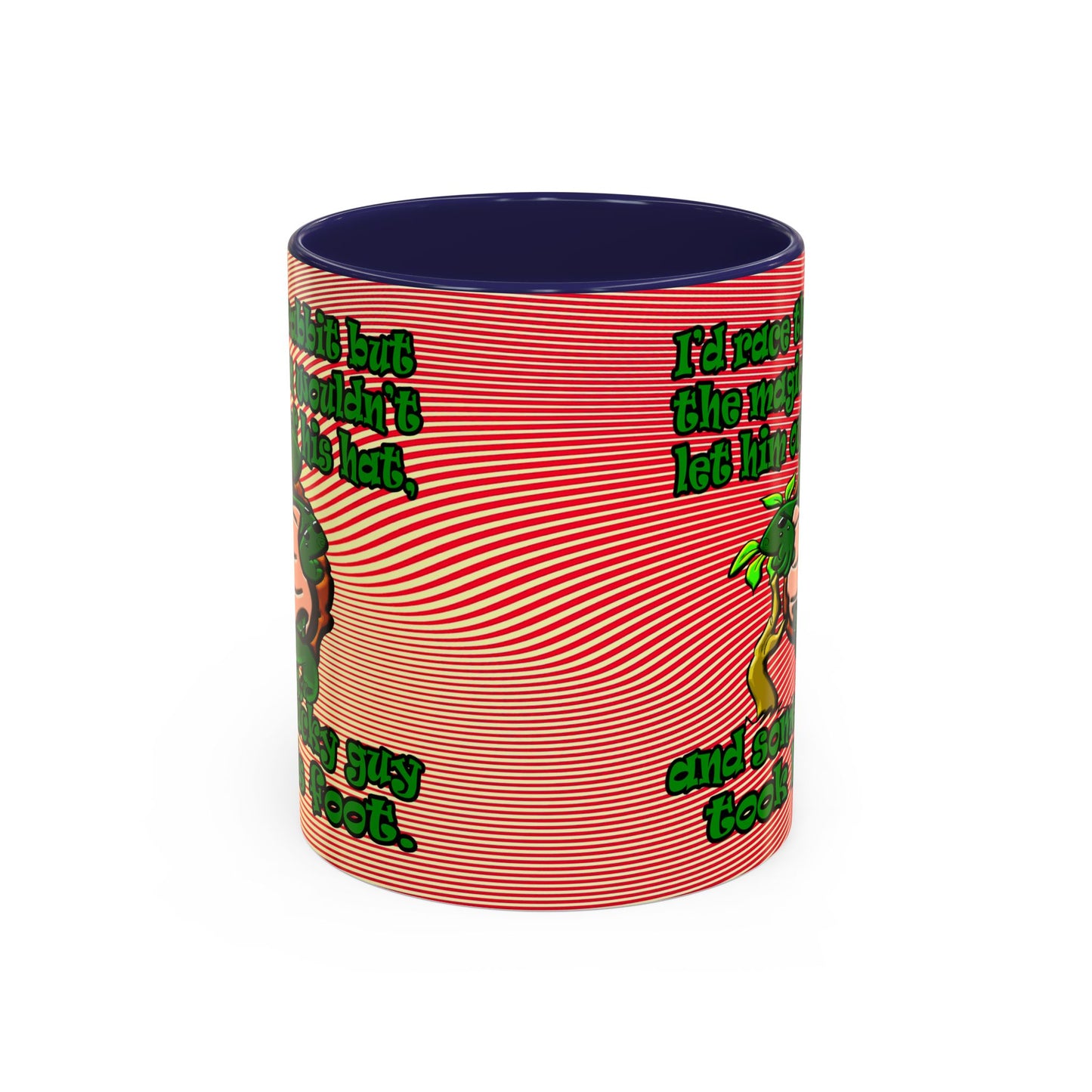 turtle race - Accent Mug (yellow-orange wave)