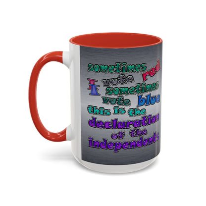 declaration of the independents - Accent Mug (brushed nickel)