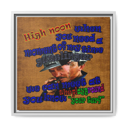 high noon - framed canvas art (brown papyrus)