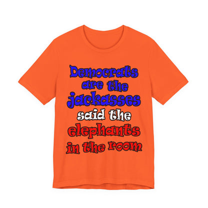 donkeys and elephants - Unisex Jersey Short Sleeve Tee
