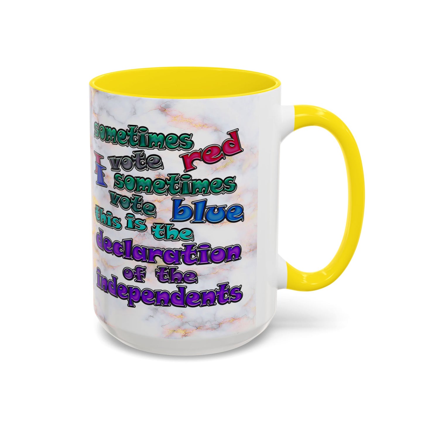 declaration of the independents - Accent Mug (white marble)
