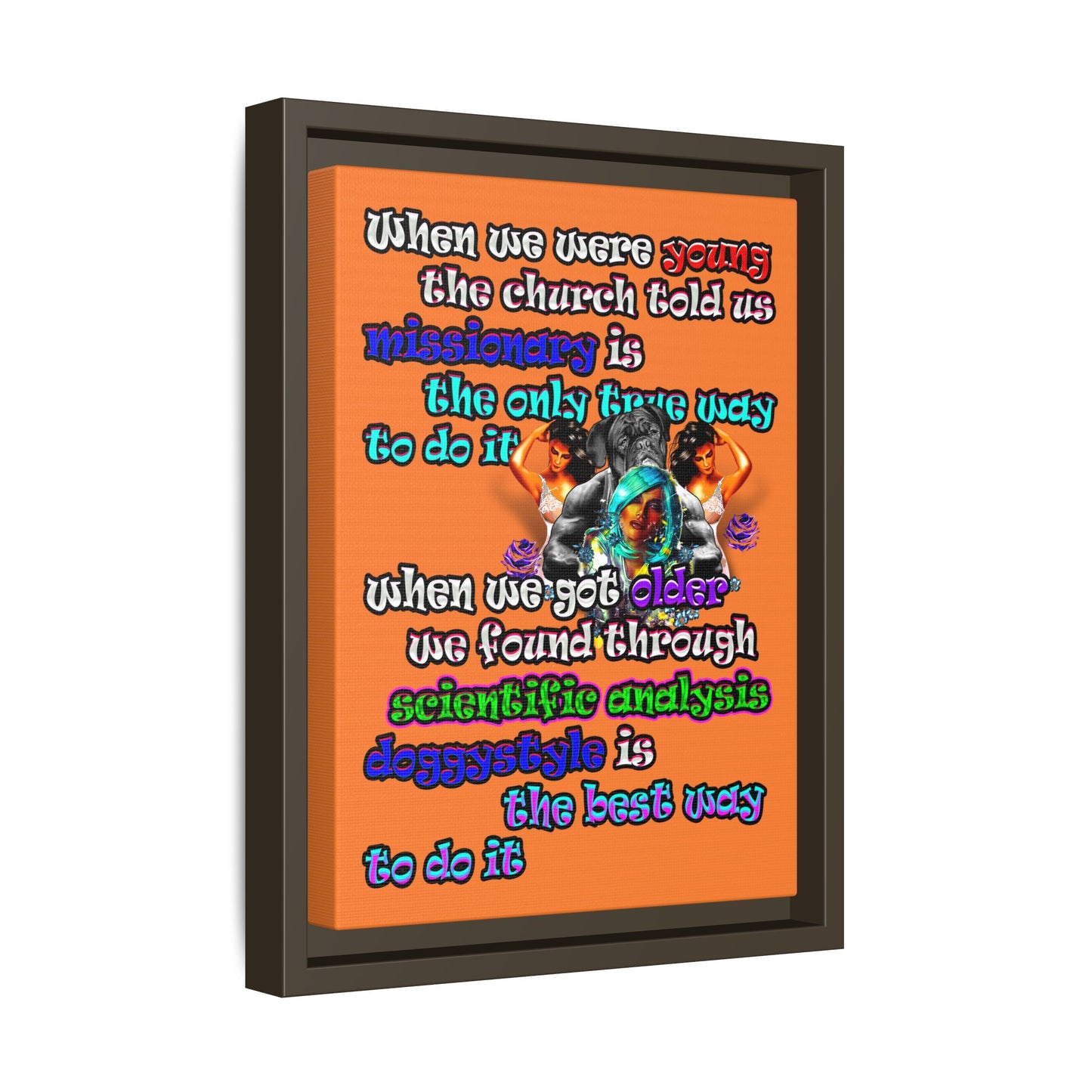 doggystyle - framed canvas art (crusta)