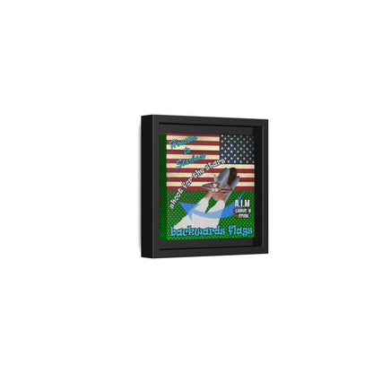 shoot for the stars - framed canvas art (logo green)