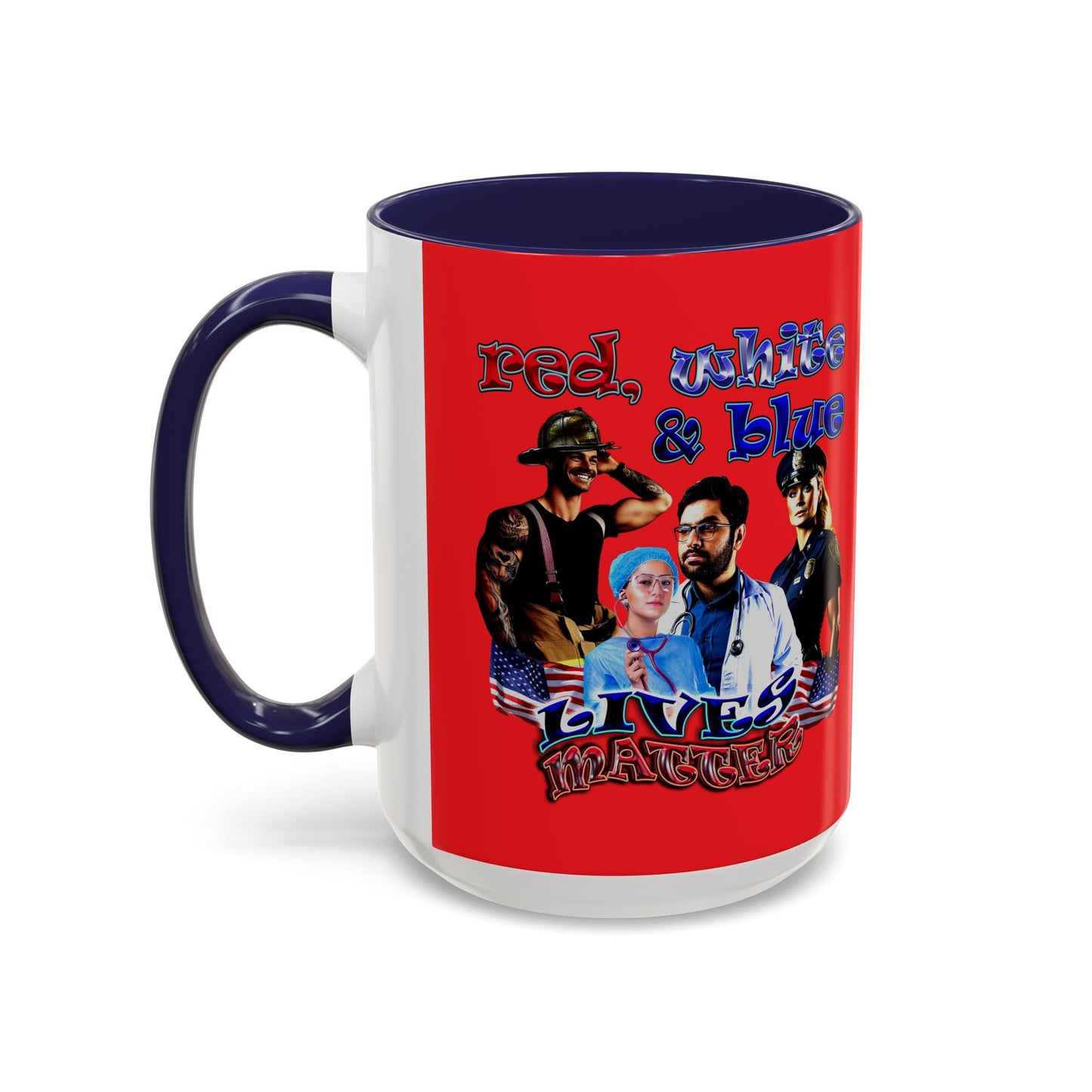 rw&b lives matter - Accent Mug (red)