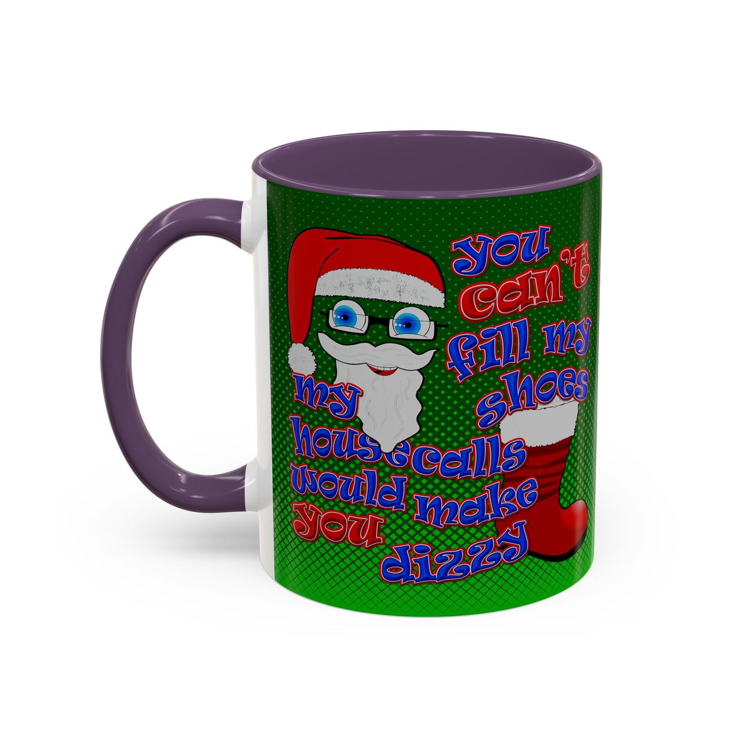 santa's shoes - Accent Mug (logo green)