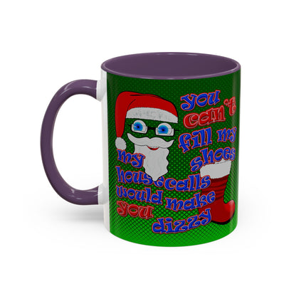 santa's shoes - Accent Mug (logo green)