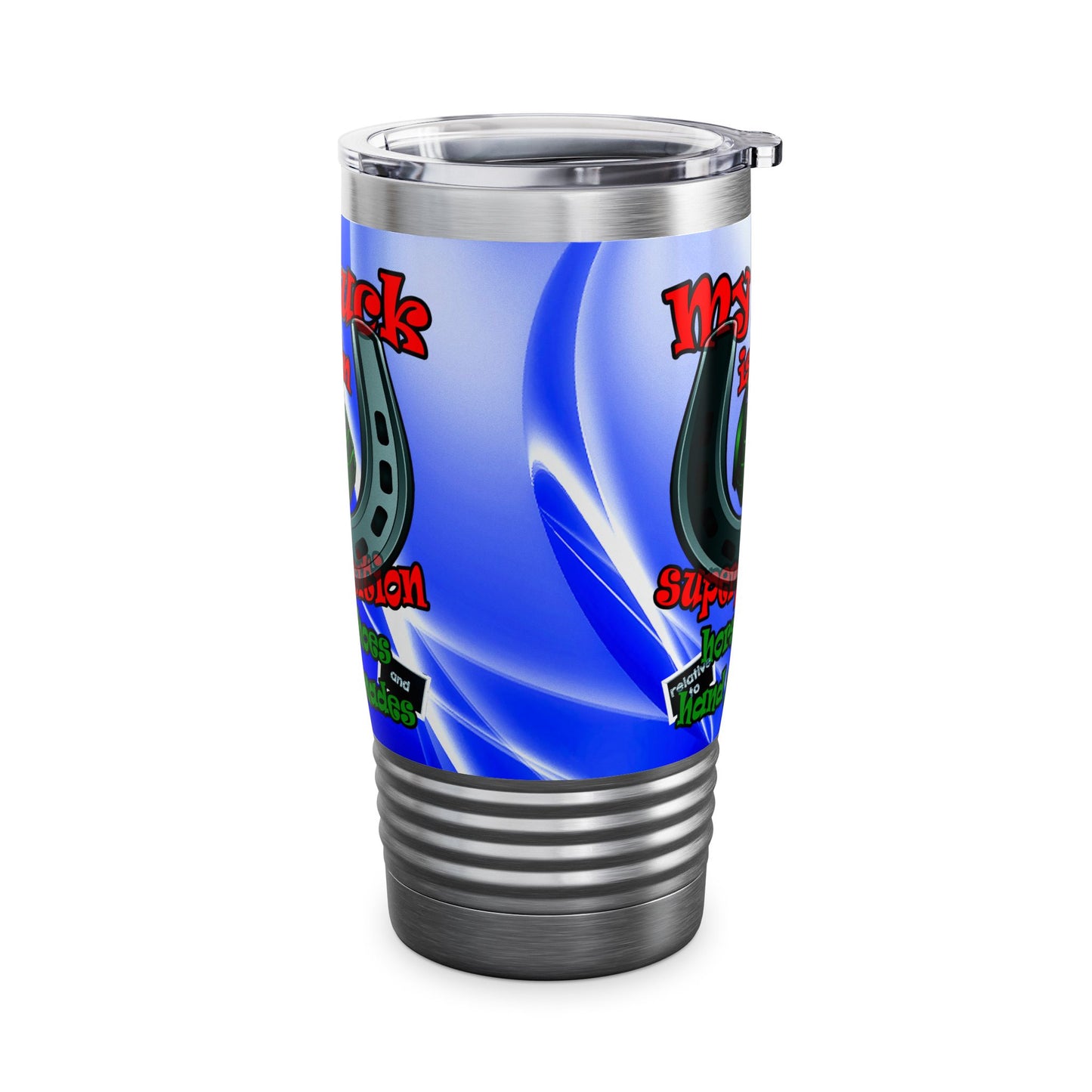 my luck - Ringneck Tumbler, 20oz (blue-white wave)