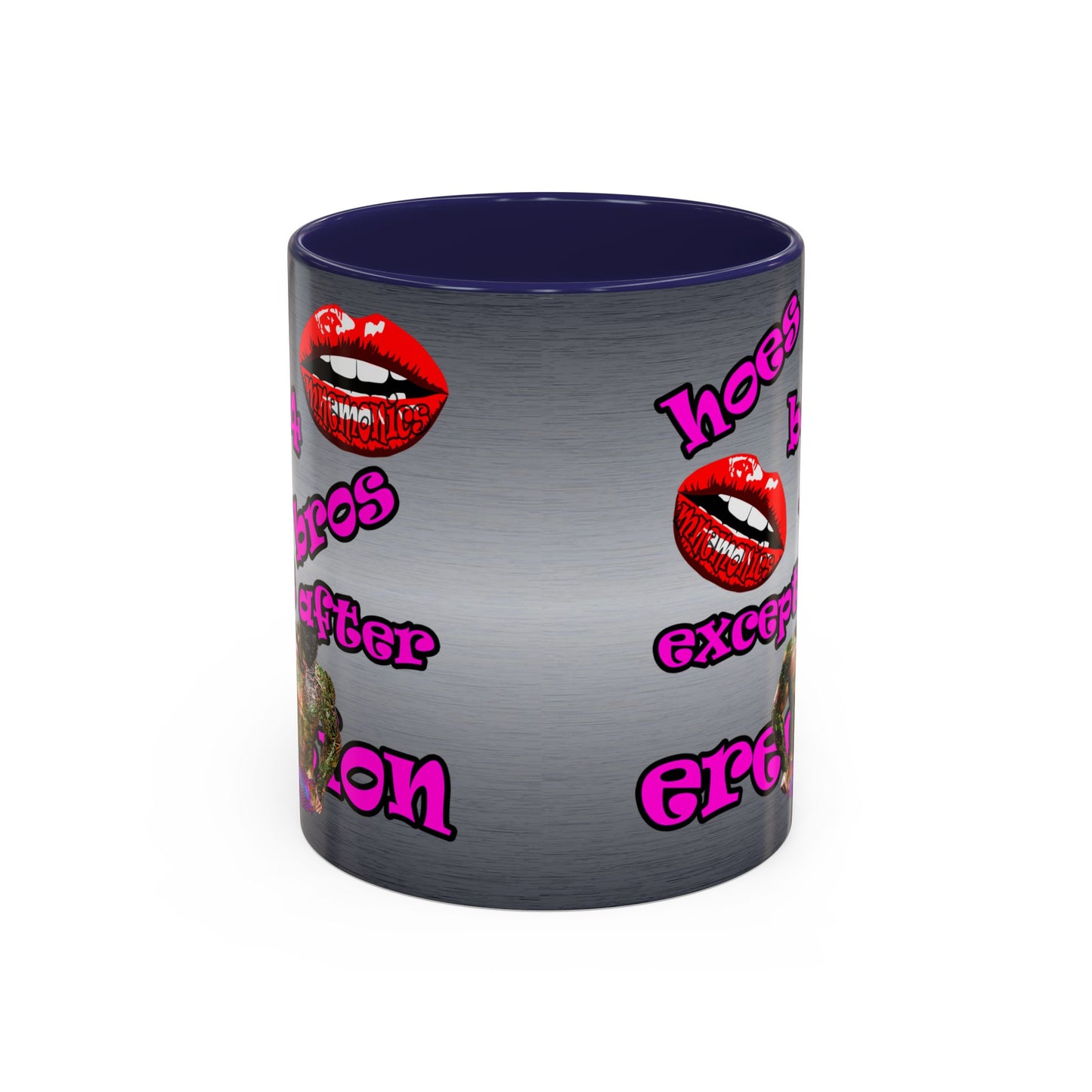 hoes b4 bros - Accent Mug (brushed nickel)