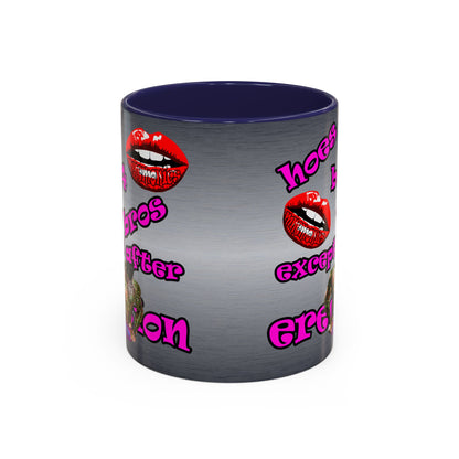 hoes b4 bros - Accent Mug (brushed nickel)