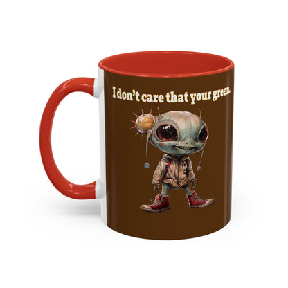 I don't care that your grey - Accent Mug (brown)
