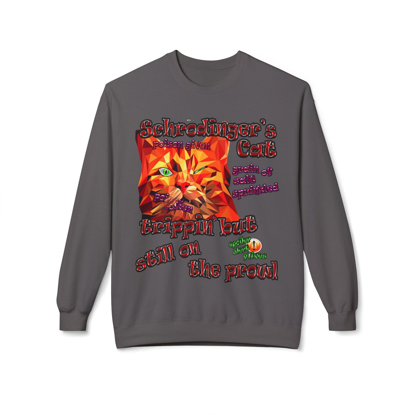 schrodinger's cat - Unisex Midweight Softstyle Fleece Crewneck Sweatshirt