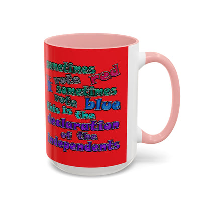 declaration of the independents - Accent Mug (red)
