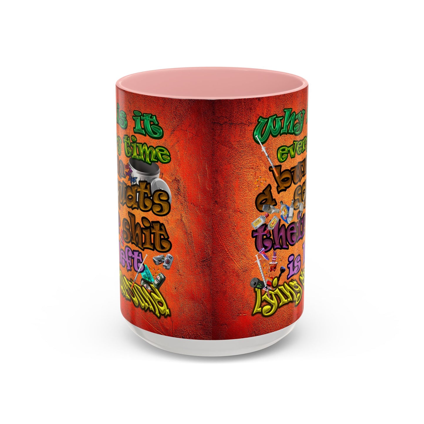 the bum's shit - Accent Mug (burnt orange)