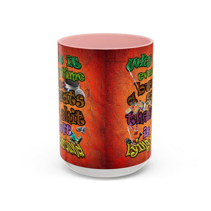the bum's shit - Accent Mug (burnt orange)