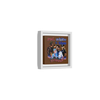 rw&b lives matter - framed canvas art (brown)