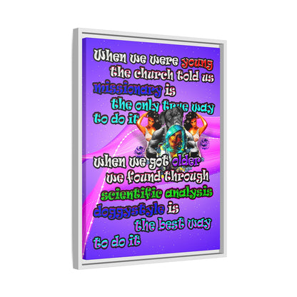doggystyle - framed canvas art (purple-pink wave)