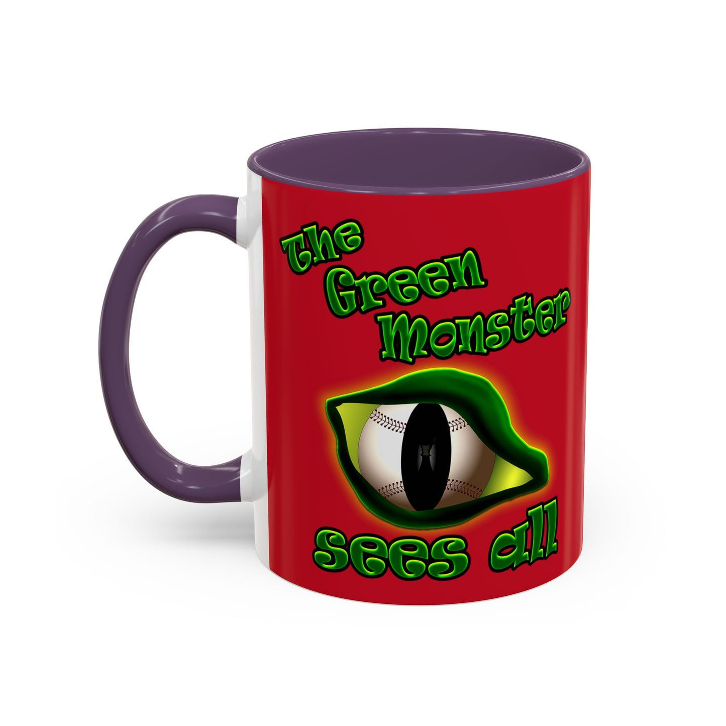 green monster - Accent Mug (dark red)
