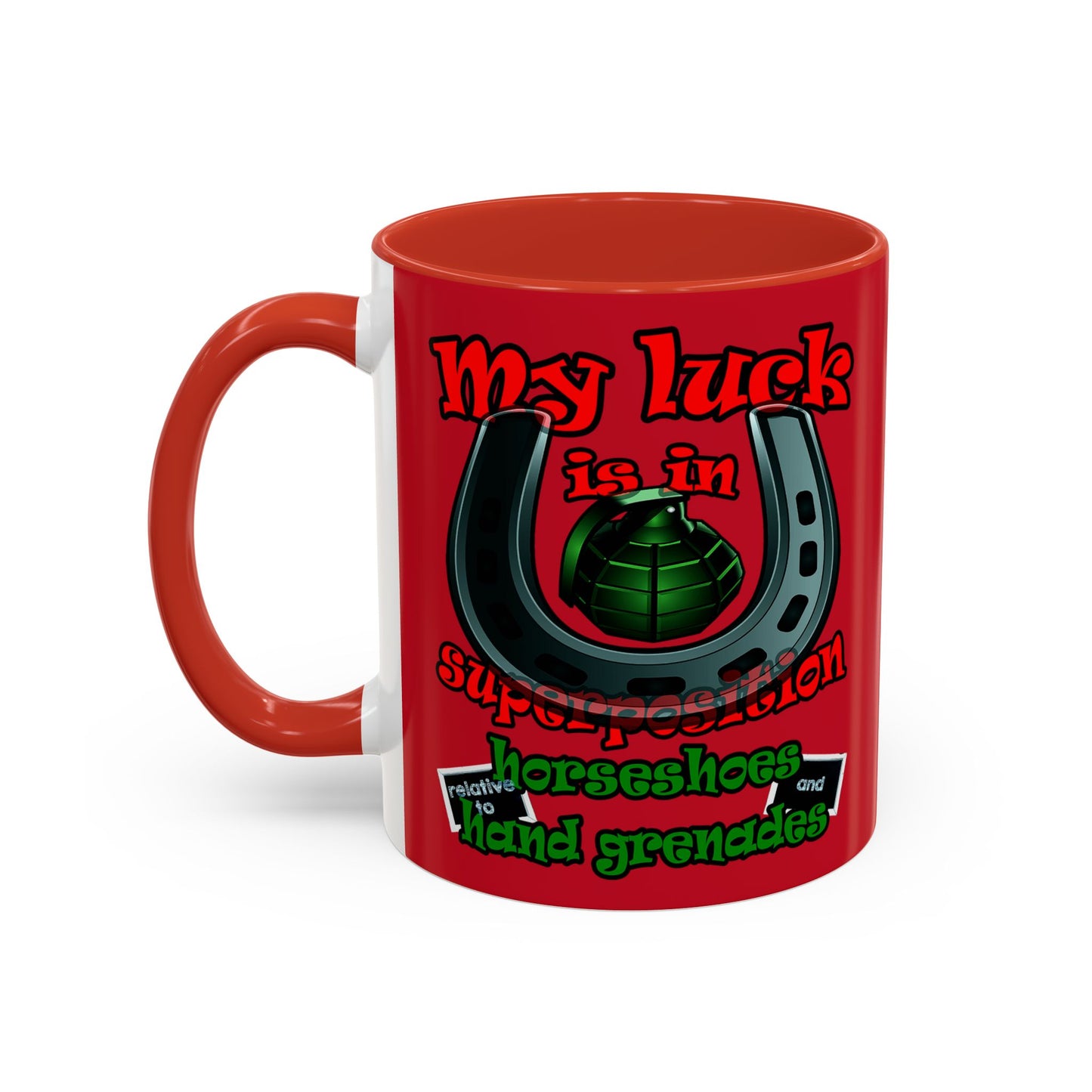 my luck - Accent Mug (dark red)