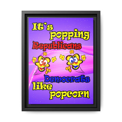 popping like popcorn - framed canvas art (purple-pink wave)