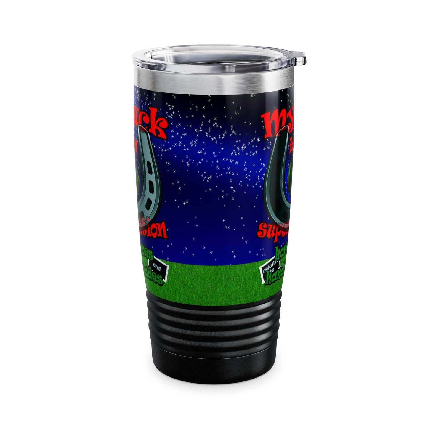 my luck - Ringneck Tumbler, 20oz ('snoops' background)