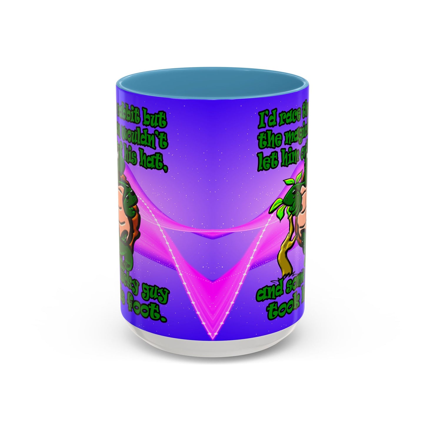 turtle race - Accent Mug (purple-pink wave)